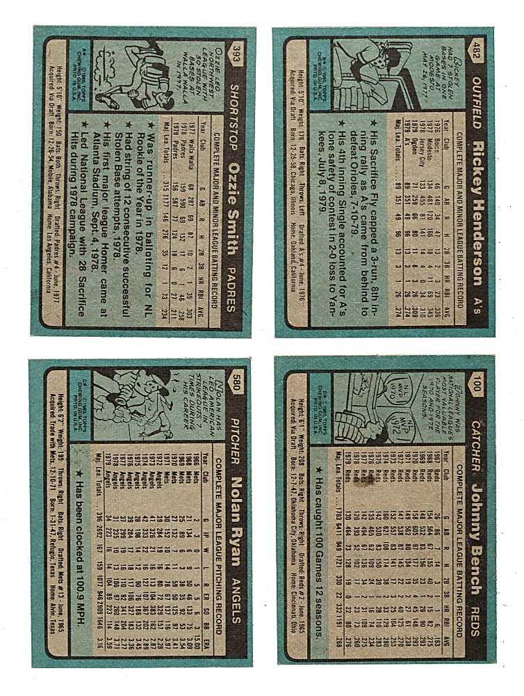 1980 Topps Complete Set (726)