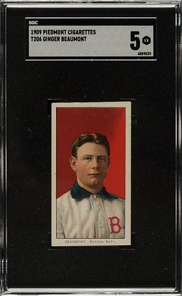 1909-1911 T206 White Border Ginger Beaumont SGC EX 5