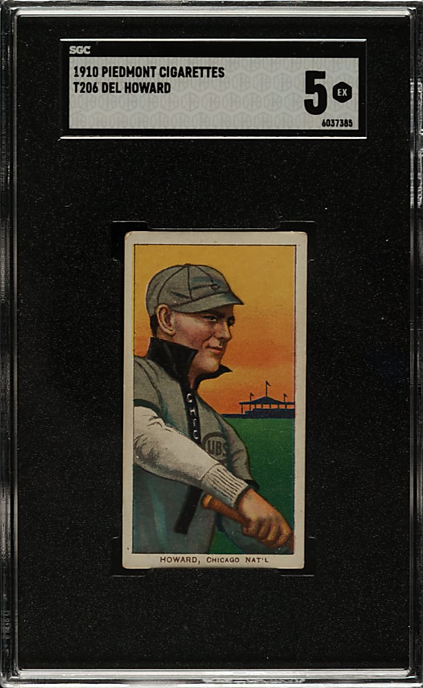 1909-1911 T206 White Border Del Howard SGC EX 5