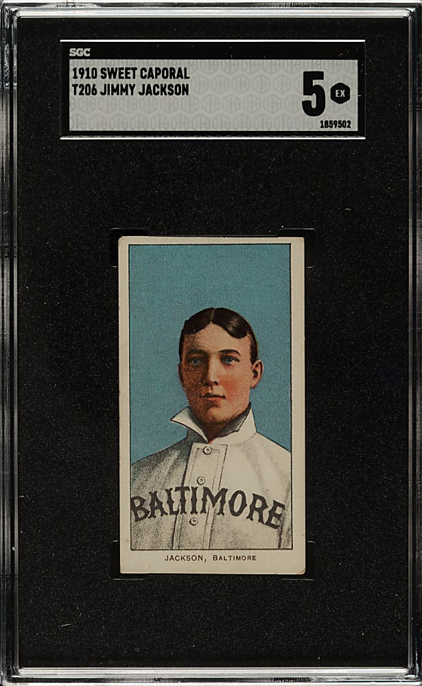 1909-1911 T206 White Border Jimmy Jackson SGC EX 5