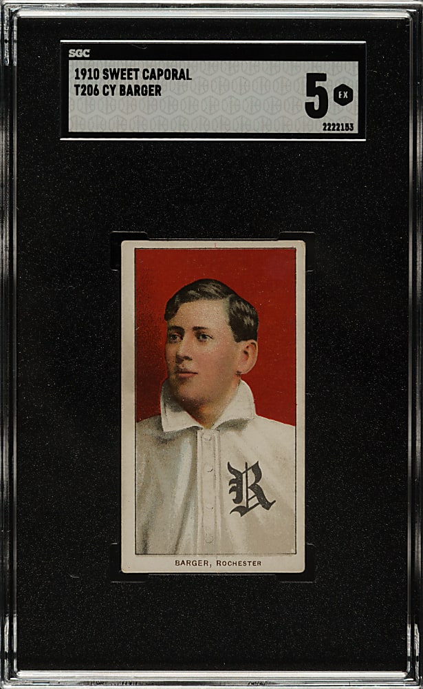 1909-1911 T206 White Border Cy Barger SGC EX 5