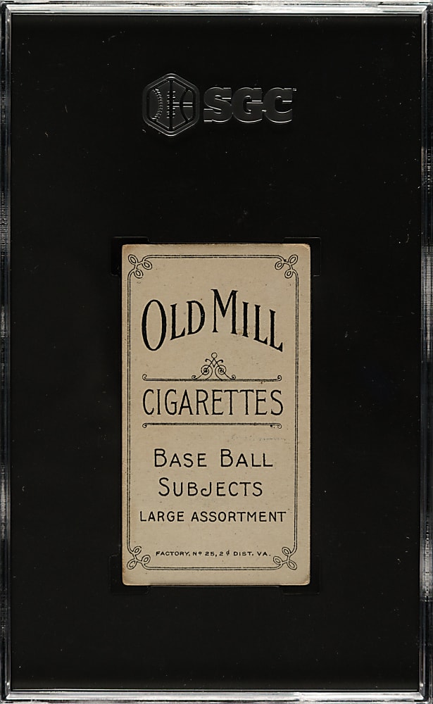1909-1911 T206 White Border Mike Donlin Seated SGC VG/EX+ 4.5 - Old Mill Back
