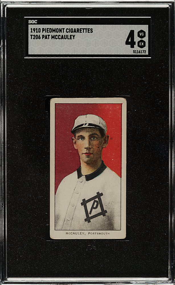 1909-1911 T206 White Border Pat McCauley Southern Leaguer SGC VG/EX 4