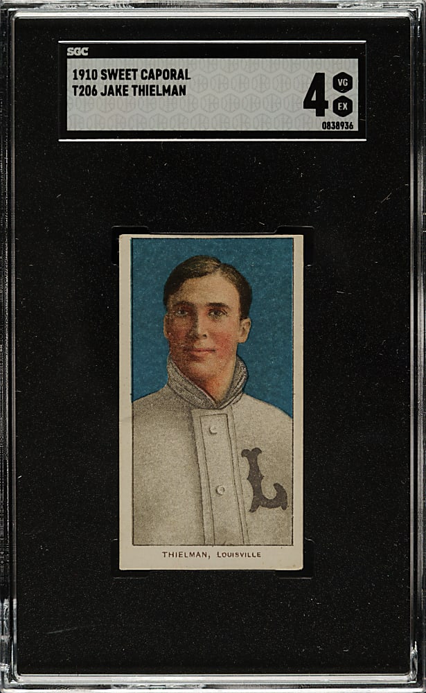 1909-1911 T206 White Border Jake Thielman SGC VG/EX 4