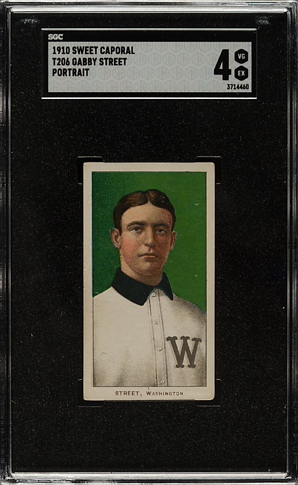 1909-1911 T206 White Border Gabby Street Portrait SGC VG/EX 4