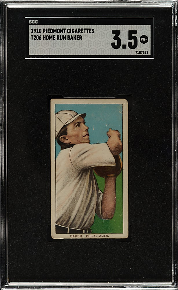 1909-1911 T206 White Border Home Run Baker SGC VG+ 3.5