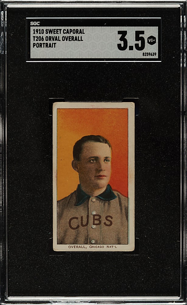 1909-1911 T206 White Border Orval Overall Portrait SGC VG+ 3.5