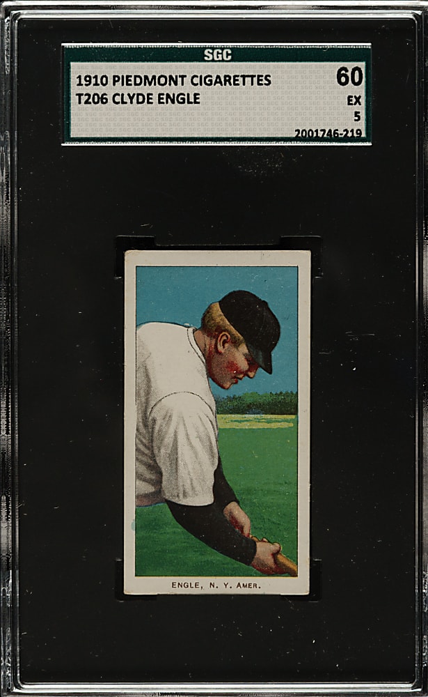 1909-1911 T206 White Border Clyde Engle SGC EX 60