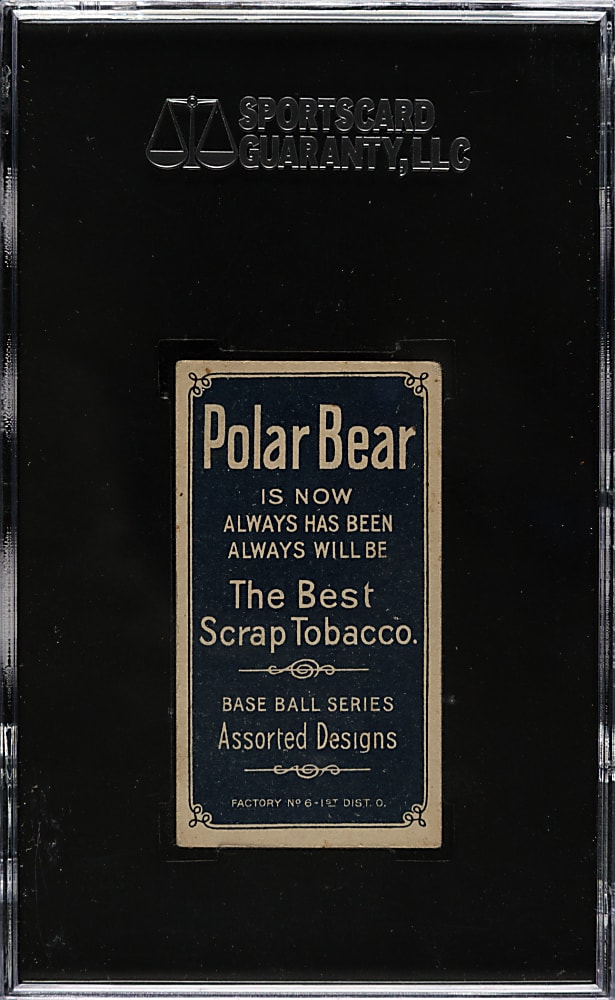 1909-1911 T206 White Border Oscar Stanage SGC EX 60 - Polar Bear Back