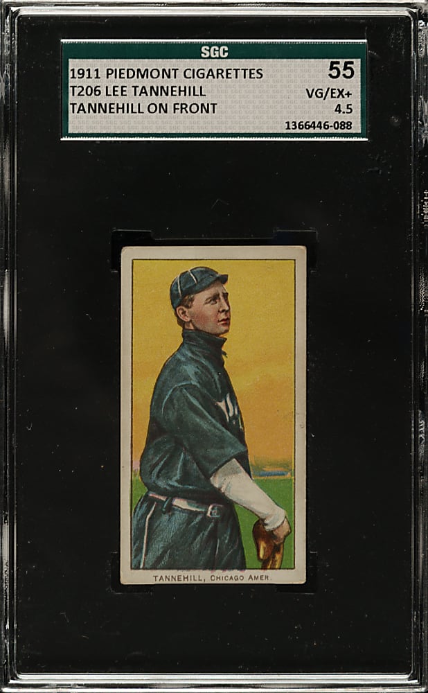 1909-1911 T206 White Border Lee Tannehill (Tannehill on Front) SGC VG/EX+ 55