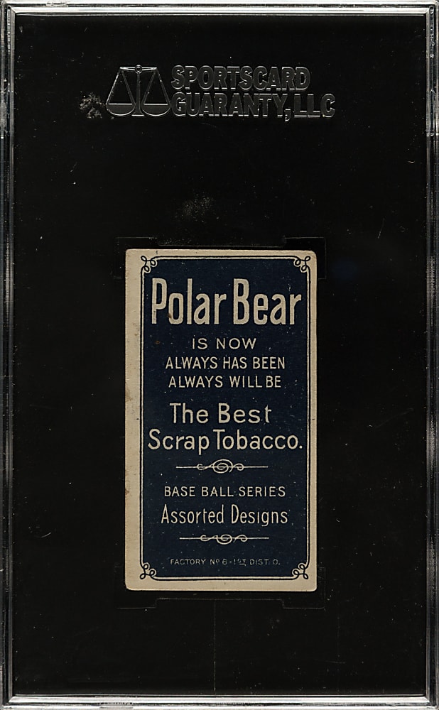 1909-1911 T206 White Border Admiral Schlei Portrait SGC VG/EX+ 55 - Polar Bear Back