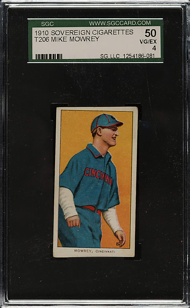 1909-1911 T206 White Border Mike Mowrey SGC VG/EX 50 - Sovereign 350 Back