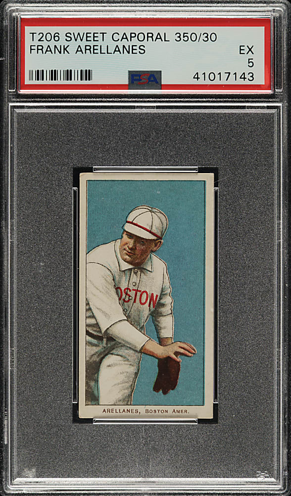 1909-1911 T206 White Border Frank Arellanes PSA EX 5