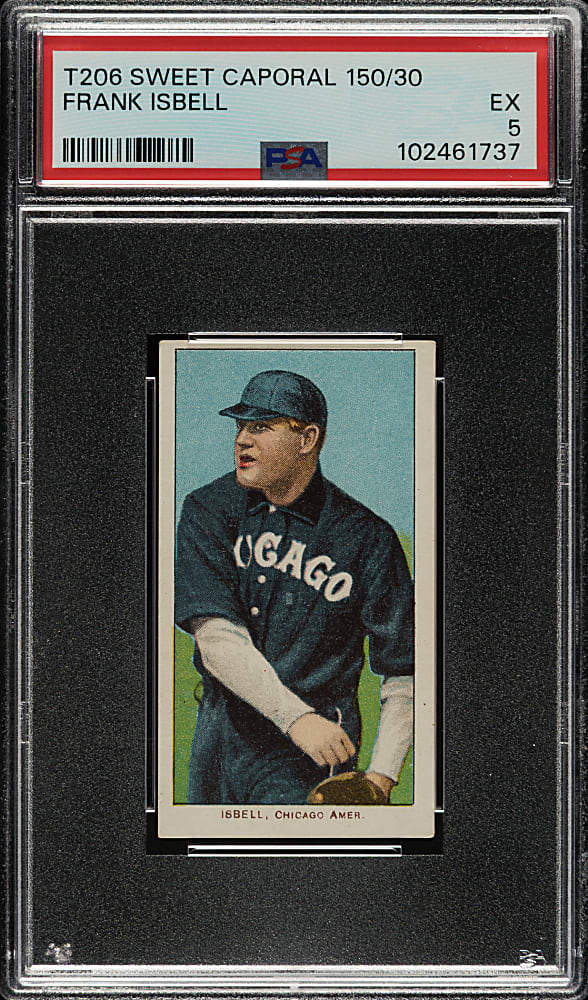 1909-1911 T206 White Border Frank Isbell PSA EX 5