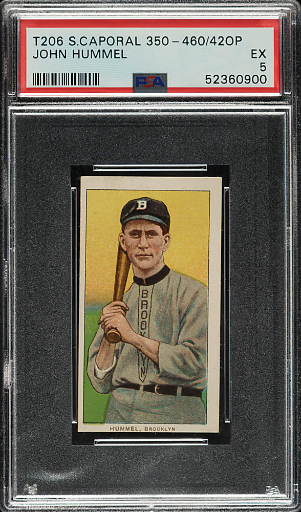 1909-1911 T206 White Border John Hummel PSA EX 5