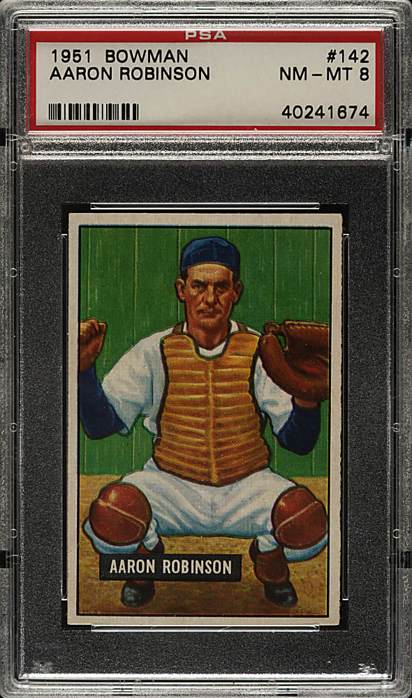 1951 Bowman #142 Aaron Robinson PSA NM-MT 8