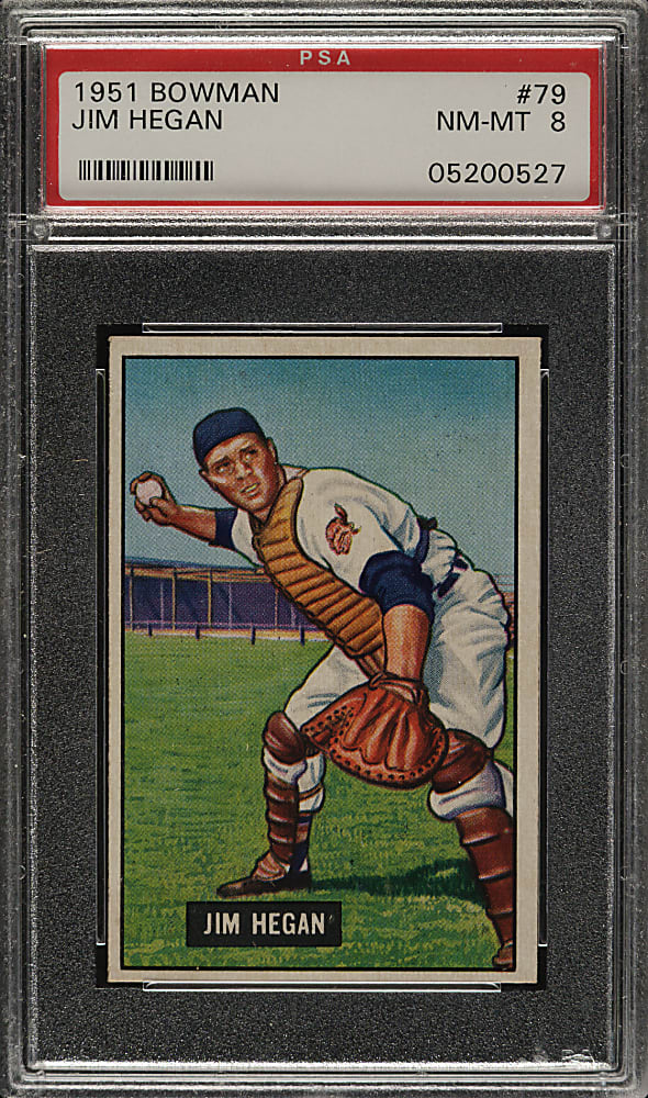 1951 Bowman #79 Jim Hegan PSA NM-MT 8