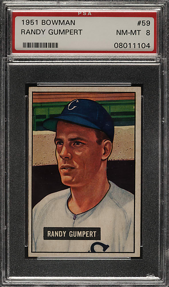 1951 Bowman #59 Randy Gumpert PSA NM-MT 8