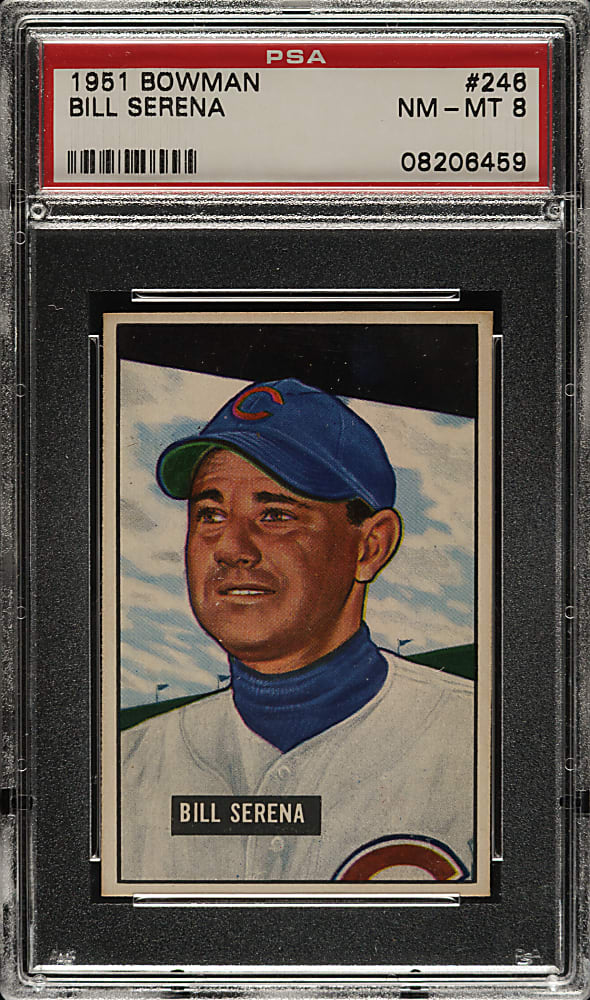 1951 Bowman #246 Bill Serena PSA NM-MT 8