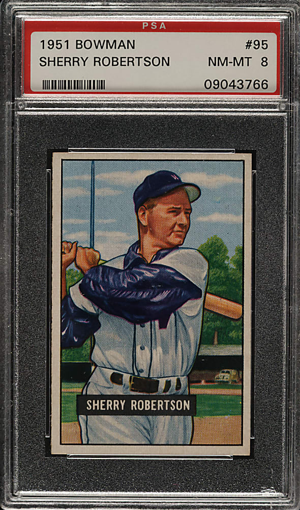 1951 Bowman #95 Sherry Robertson PSA NM-MT 8