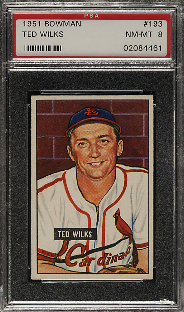 1951 Bowman #193 Ted Wilks PSA NM-MT 8