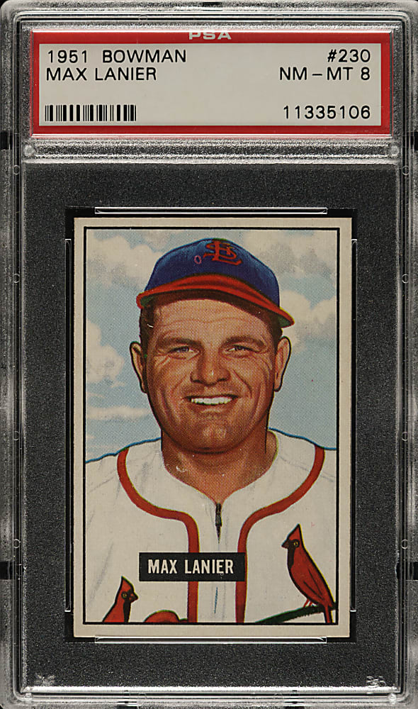 1951 Bowman #230 Max Lanier PSA NM-MT 8