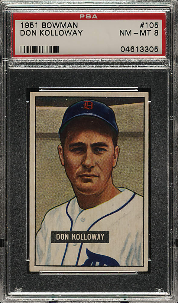 1951 Bowman #105 Don Kolloway PSA NM-MT 8