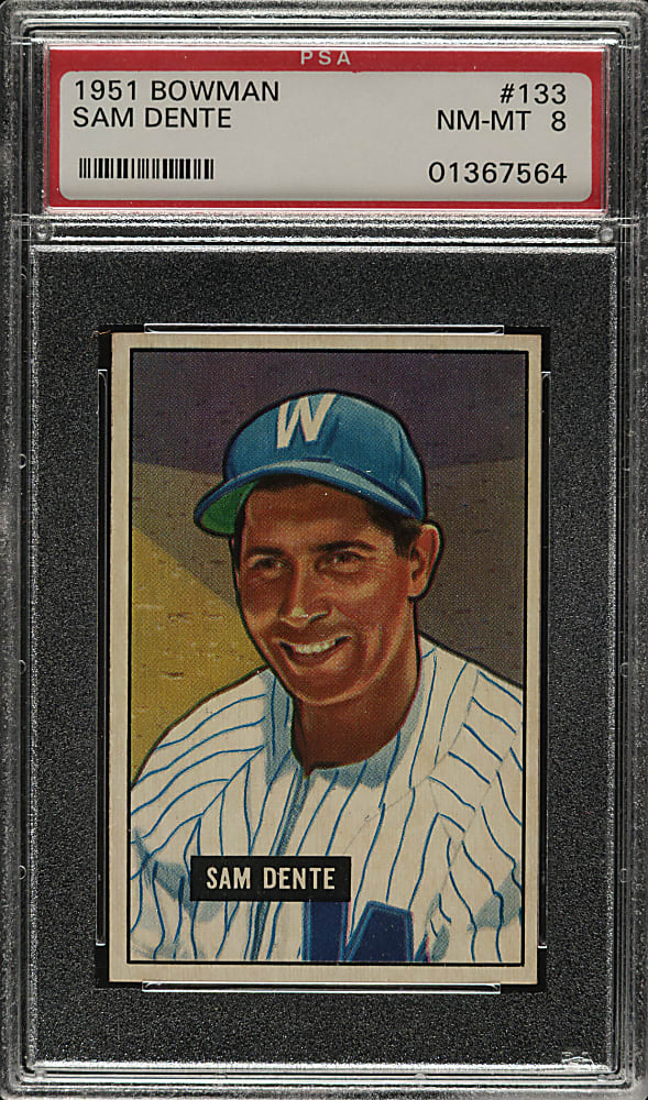 1951 Bowman #133 Sam Dente PSA NM-MT 8