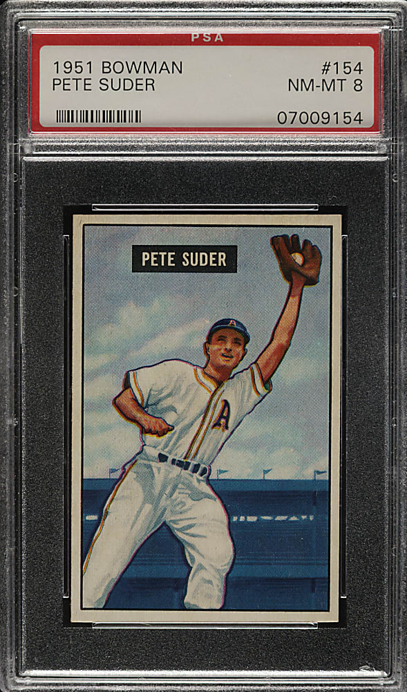 1951 Bowman #154 Pete Suder PSA NM-MT 8
