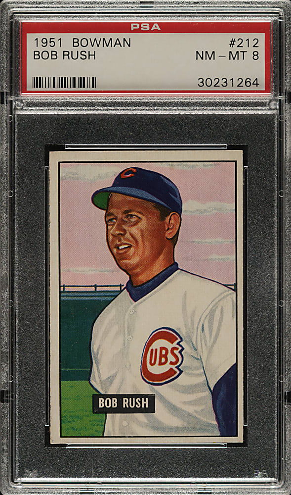 1951 Bowman #212 Bob Rush PSA NM-MT 8