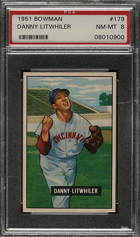 1951 Bowman #179 Danny Litwhiler PSA NM-MT 8