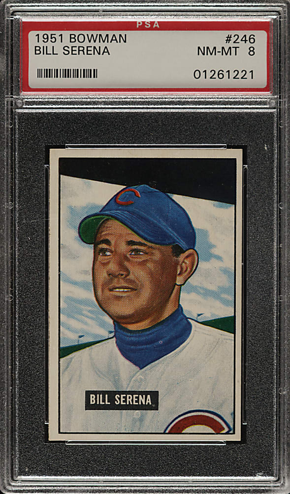 1951 Bowman #246 Bill Serena PSA NM-MT 8
