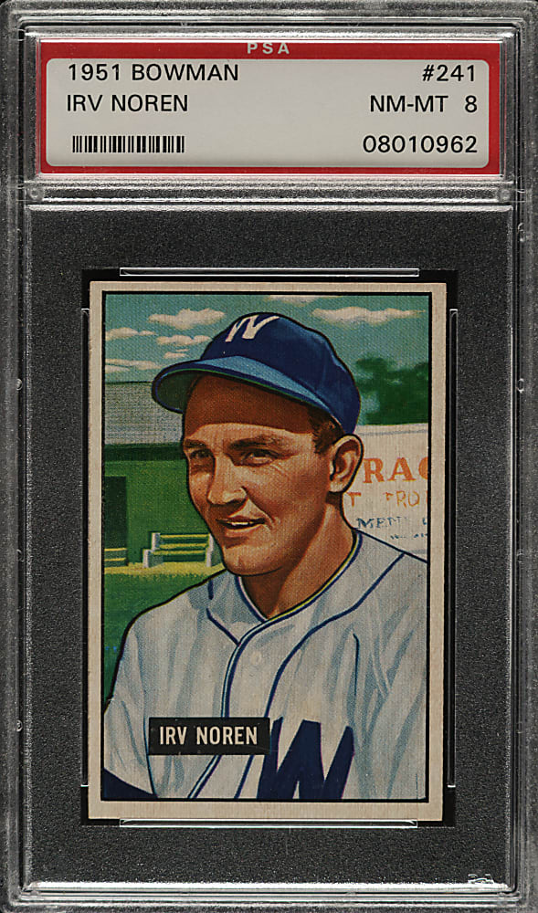 1951 Bowman #241 Irv Noren PSA NM-MT 8