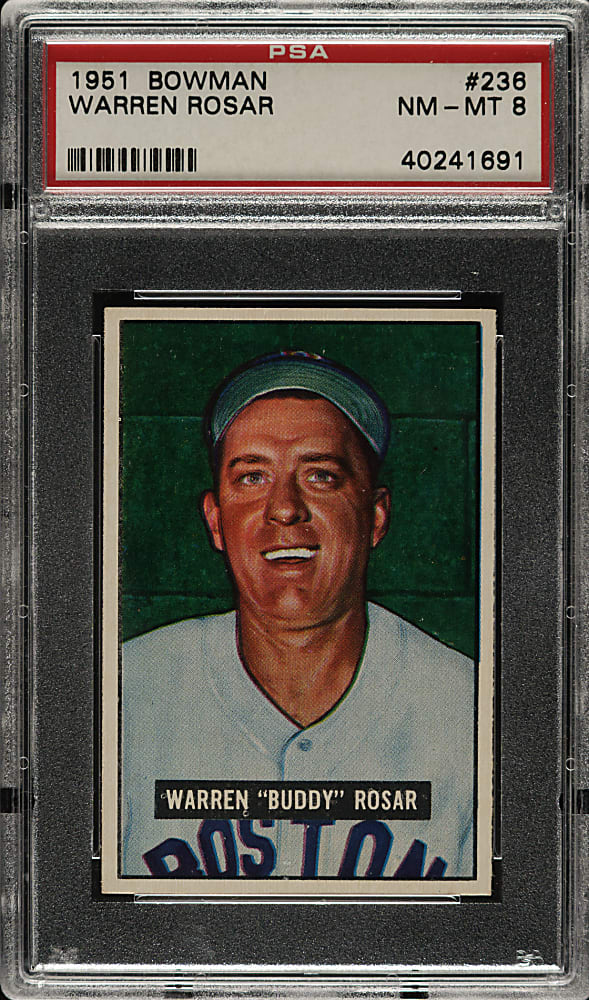 1951 Bowman #236 Warren Rosar PSA NM-MT 8