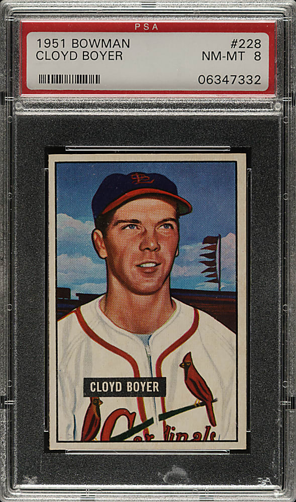 1951 Bowman #228 Cloyd Boyer PSA NM-MT 8