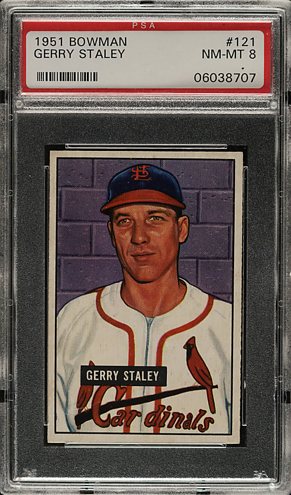 1951 Bowman #121 Gerry Staley PSA NM-MT 8