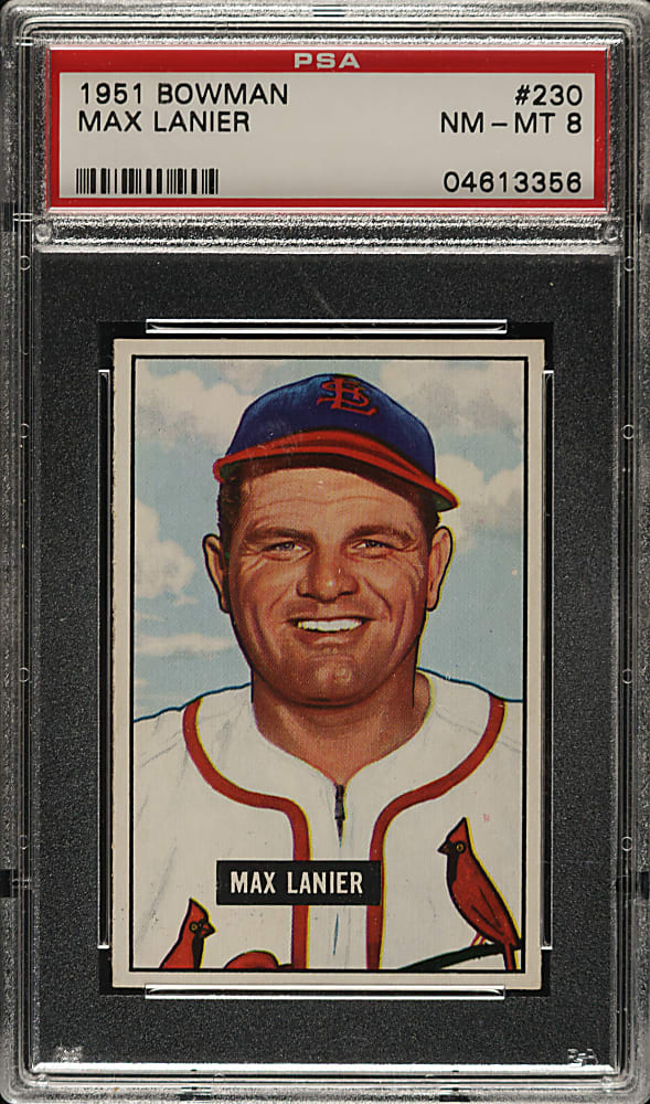 1951 Bowman #230 Max Lanier PSA NM-MT 8