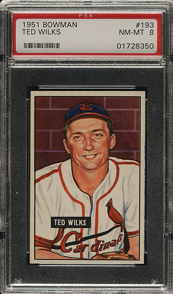 1951 Bowman #193 Ted Wilks PSA NM-MT 8