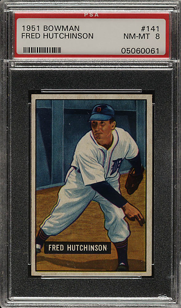1951 Bowman #141 Fred Hutchinson PSA NM-MT 8