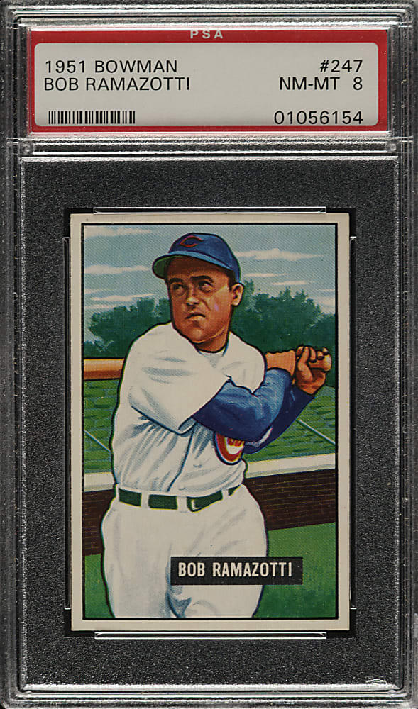 1951 Bowman #247 Bob Ramazotti PSA NM-MT 8