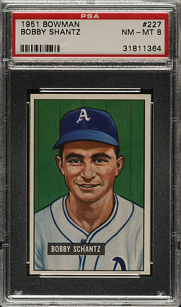 1951 Bowman #227 Bobby Shantz PSA NM-MT 8