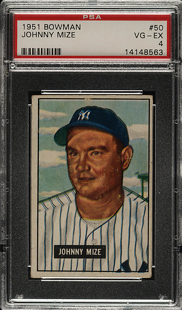 1951 Bowman #50 Johnny Mize PSA VG-EX 4