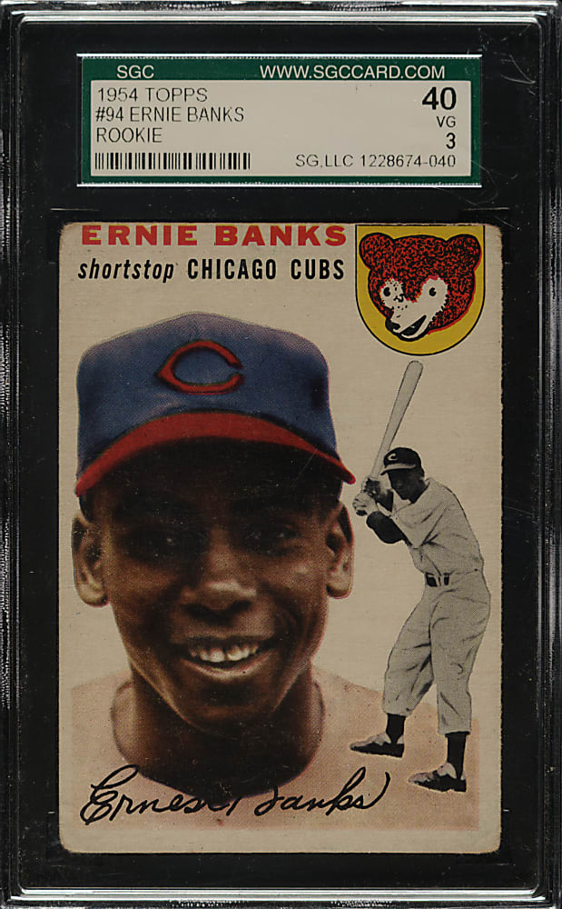 1954 Topps #94 Ernie Banks Rookie SGC VG 40