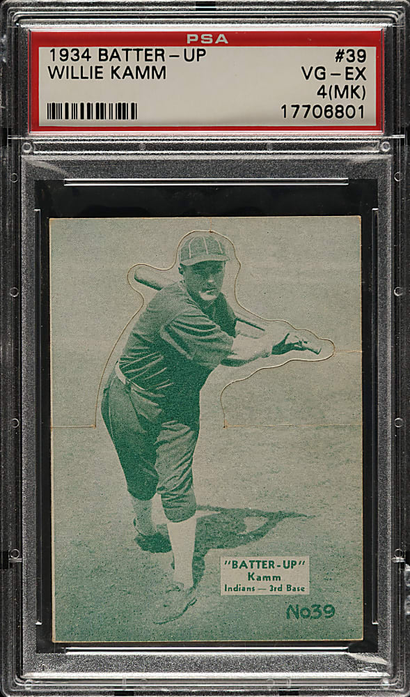 1934-1936 R318 Batter-Up #39 Willie Kamm PSA VG-EX 4 (MK)