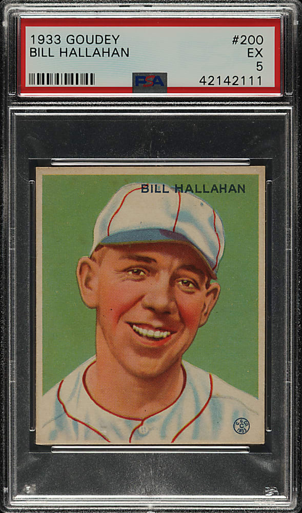 1933 R319 Goudey #200 Bill Hallahan PSA EX 5