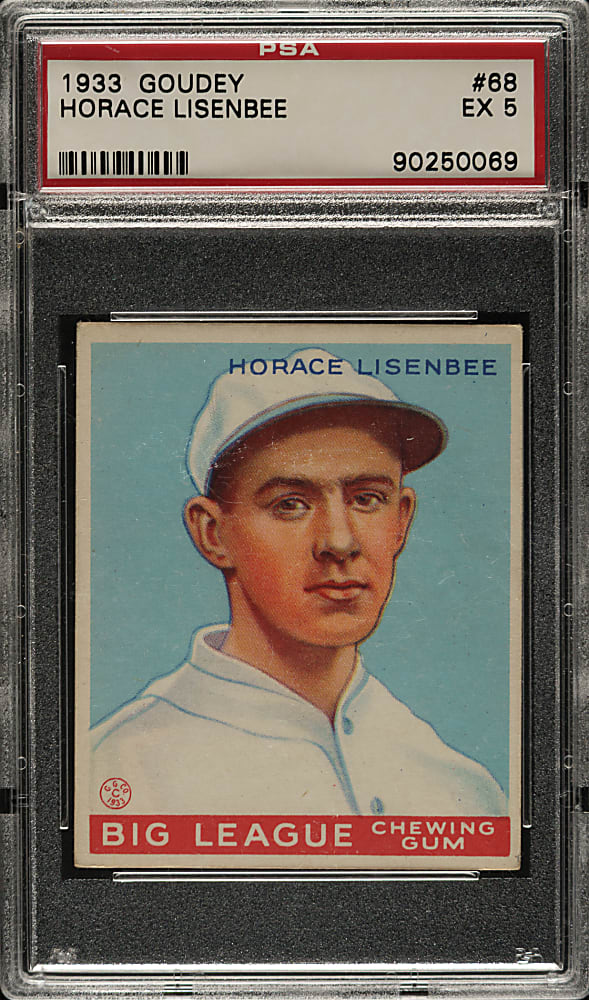 1933 R319 Goudey #68 Horace Lisenbee PSA EX 5