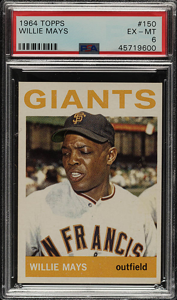 1964 Topps #150 Willie Mays PSA EX-MT 6
