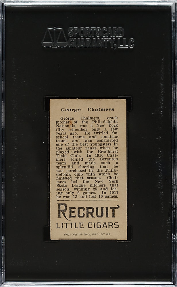 1912 T207 Brown Background George Chalmers SGC VG/EX+ 4.5