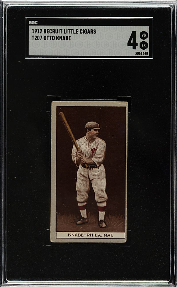 1912 T207 Brown Background Otto Knabe SGC VG/EX 4