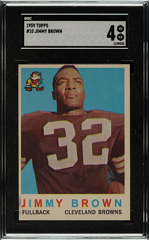 1959 Topps Football #10 Jim Brown SGC VG/EX 4